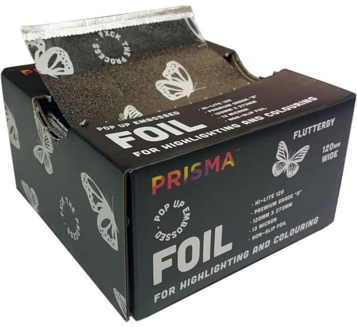 PRISMA - FOIL - POPUP - Embossed Foil - Flutterby Black (120mm X 273mm) (500pcs)