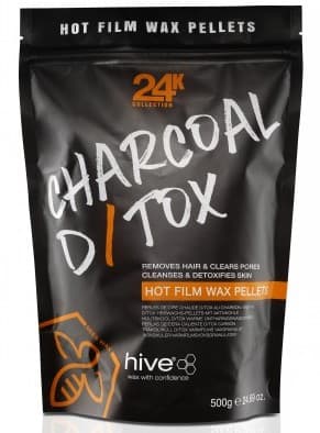 HIVE - HOT WAX - Charcoal Detox Hot Film Wax Pellet - 500g - 24K Collection 