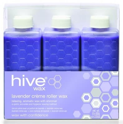 HIVE - ROLLER WAX CARTRIDGES - Lavender Shimmer Crème Wax - 80g - 6 Pack
