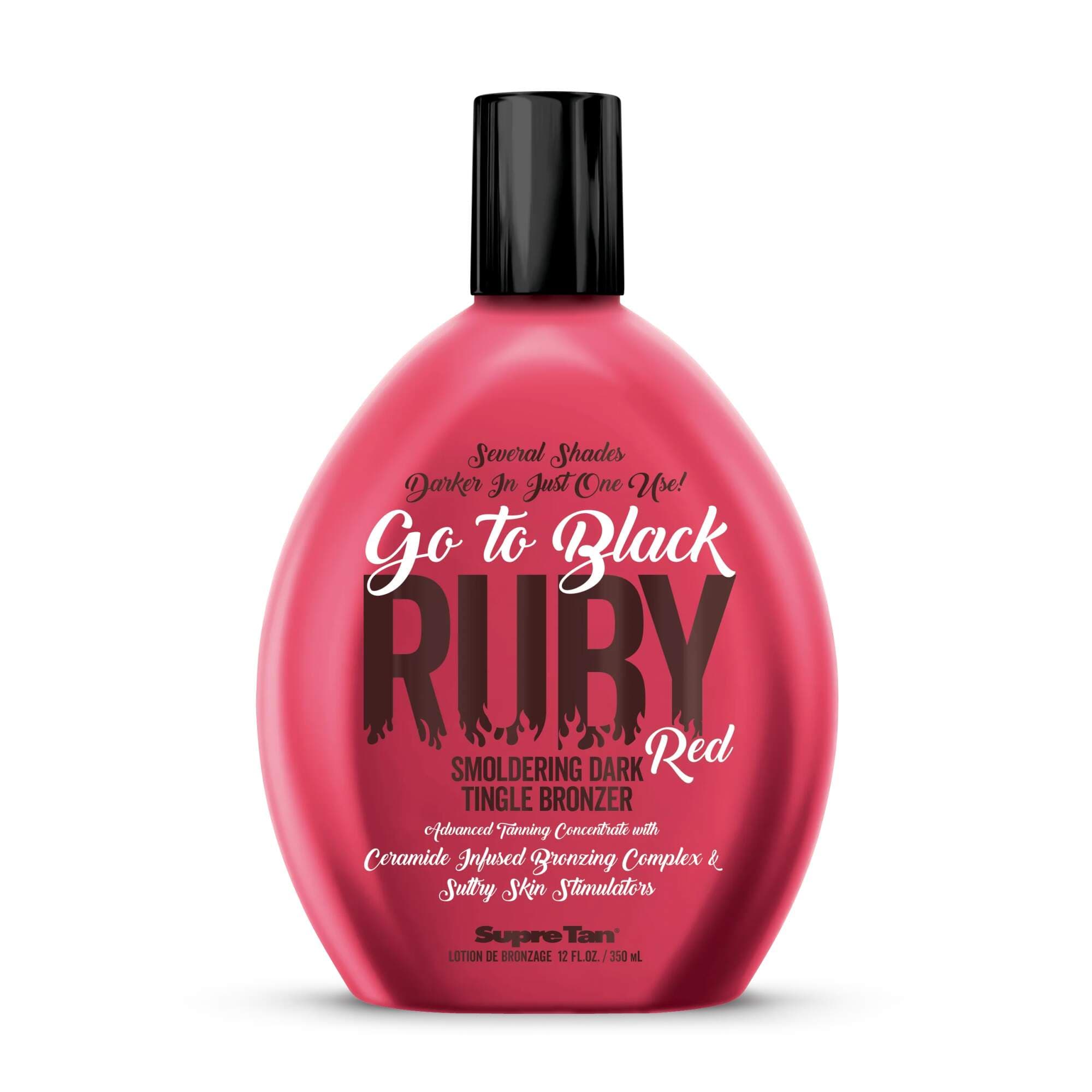Supre Tan - Go To Black - Bottle - Ruby Red