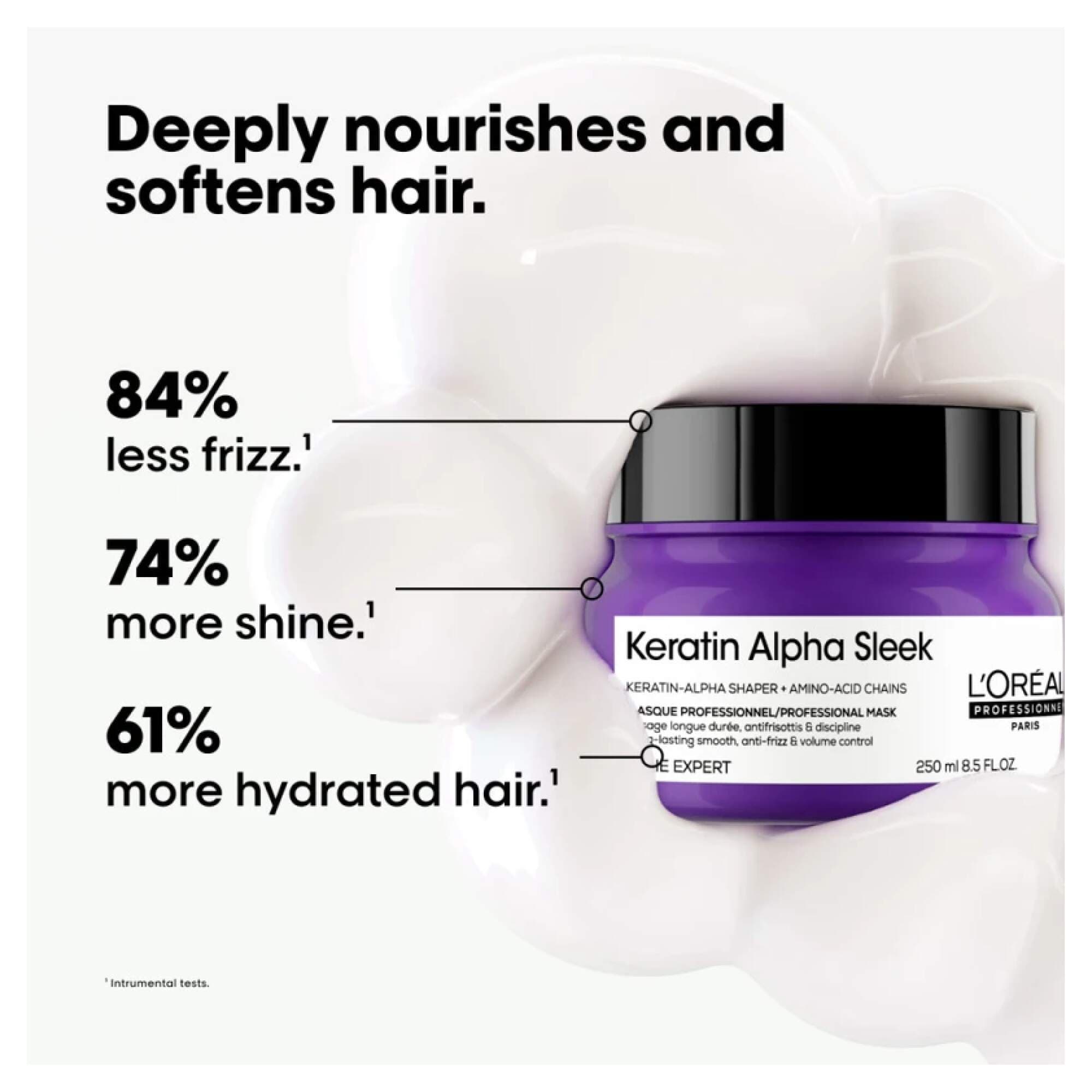 Serie Expert - Keratin Alpha Sleek - Rinse Off Mask - 250ml - Image 2