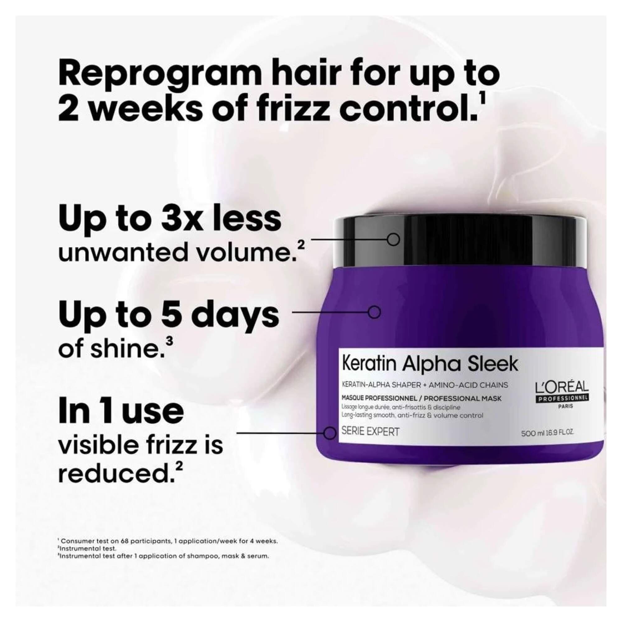 Serie Expert - Keratin Alpha Sleek - Rinse Off Mask - 500ml - Image 2