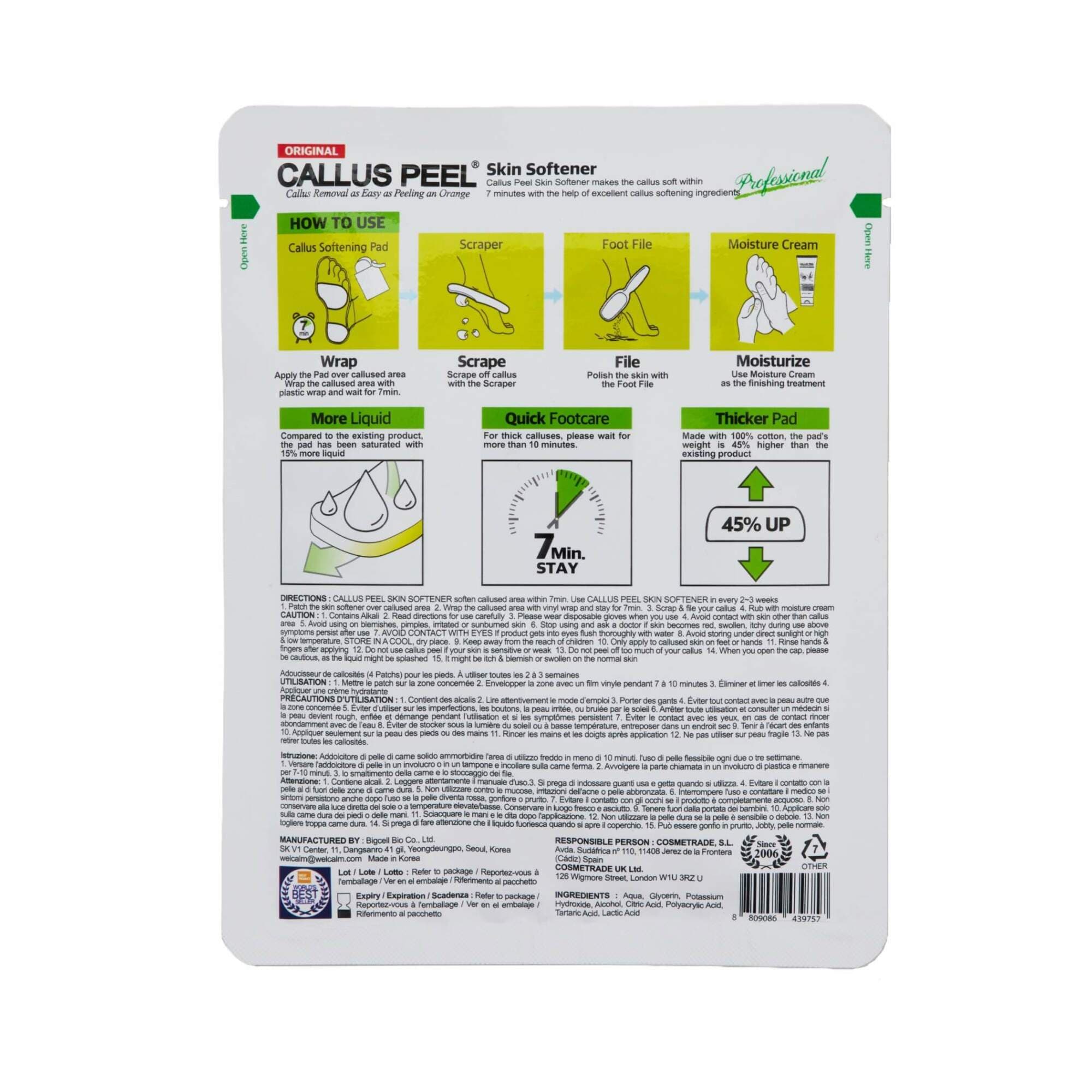 CALLUS PEEL PRO - Skin Softener Sachets (2 Patches) - 10pk - Image 3